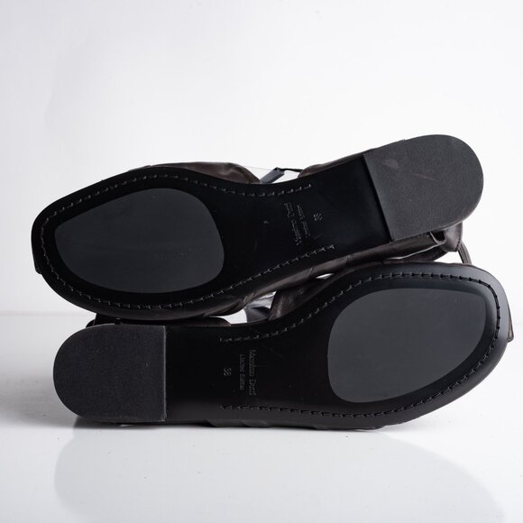 Massimo Dutti Limited Womens Leather Ballet Flats Sandals Brown US 7.5 EU 38 NWT - Picture 8 of 8